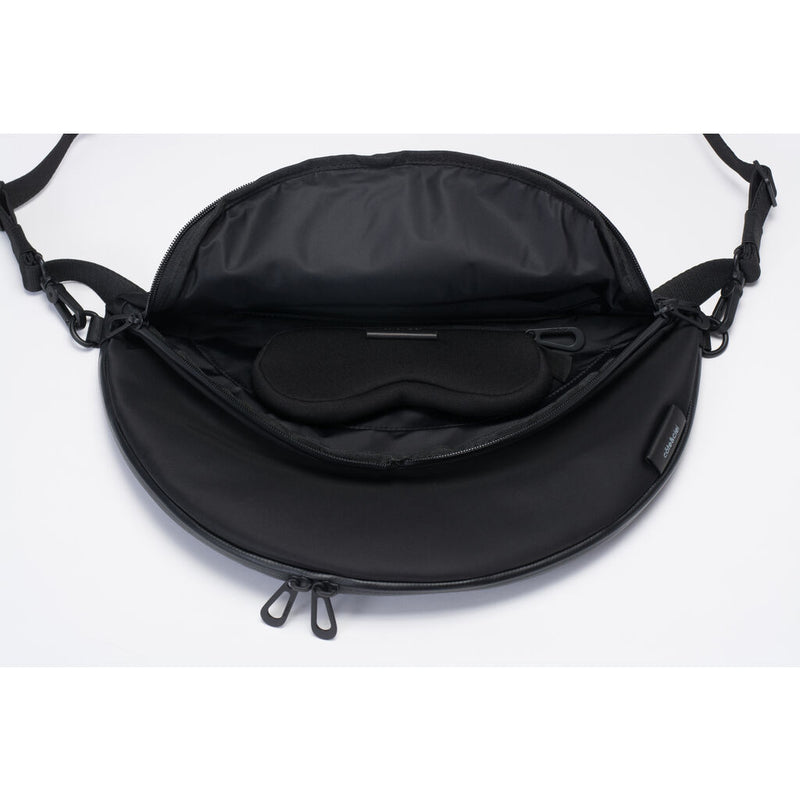 Cote & Ciel Hala S Sleek Nylon Crossbody Bag | Black/Yellow