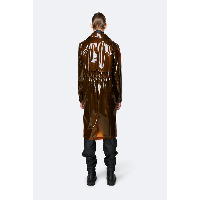 RAINS Transparent String Overcoat | Shiny Amber