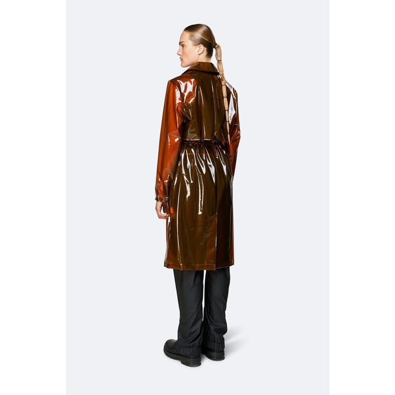 RAINS Transparent String Overcoat | Shiny Amber