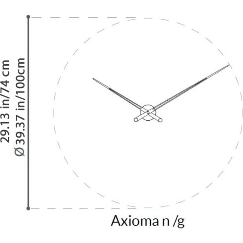 Nomon Axioma N Clock | Chromed Box, Walnut Hands