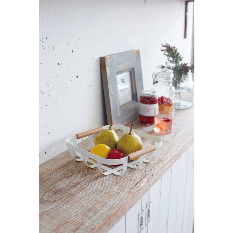Yamazaki Tosca Fruit Basket | White