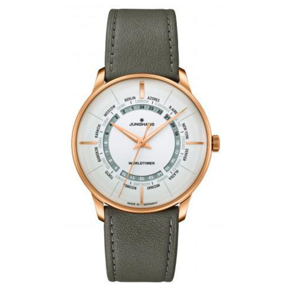 Junghans  Meister Worldtimer Watch | Leather Strap 027/5012.02