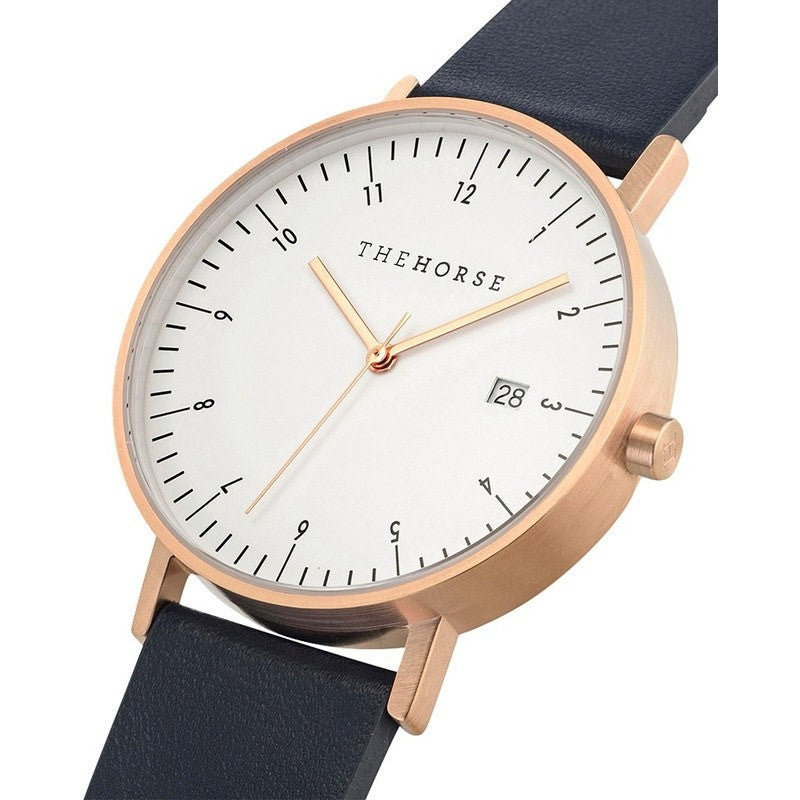 The Horse D Series Rose Gold Watch | Navy D3