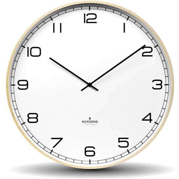 Huygens Wood45 Wall Clock | White