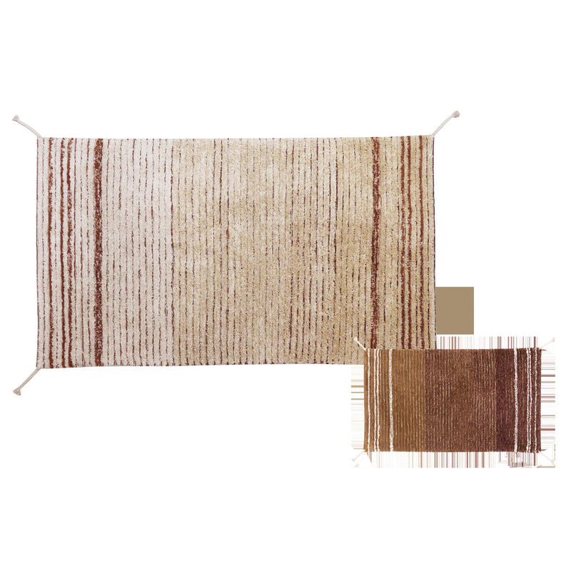 Lorena Canals Reversible washable Area Rug | Twin Toffee