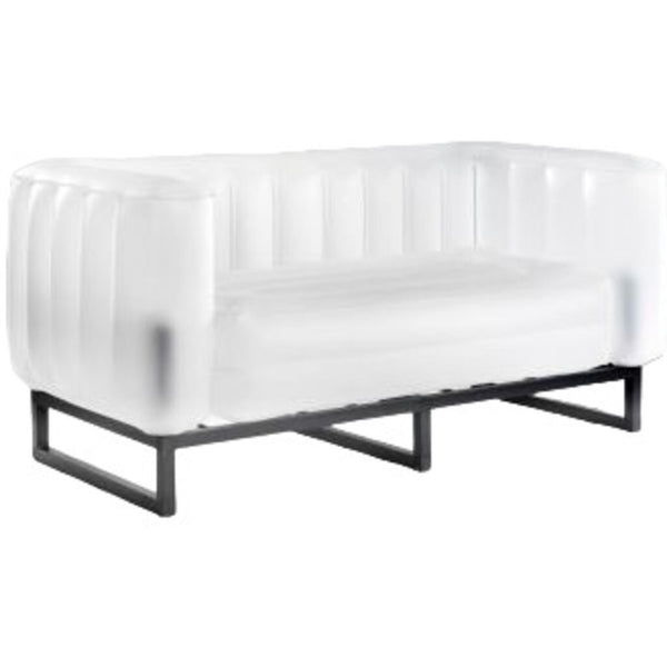 MOJOW Furniture | Luminous Yomi Sofa | Black Aluminum Frame | White | LED system