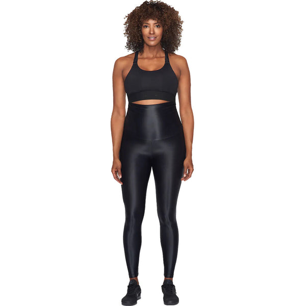 Koral Lustrous Infinity Maternity Leggings Over The Belly | Black