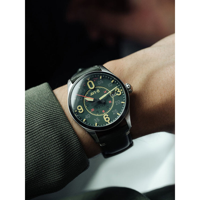 AVI-8 Spitfire Smith Automatic AV-4090-03 Japanese Automatic Watch | Stainless Steel/Green