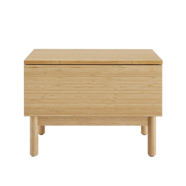 Greenington Monterey Solid Moso Bamboo 1 Drawer Nightstand | Wheat