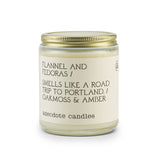 Anecdote Candles Glass Jar Candle | Flannel & Fedoras