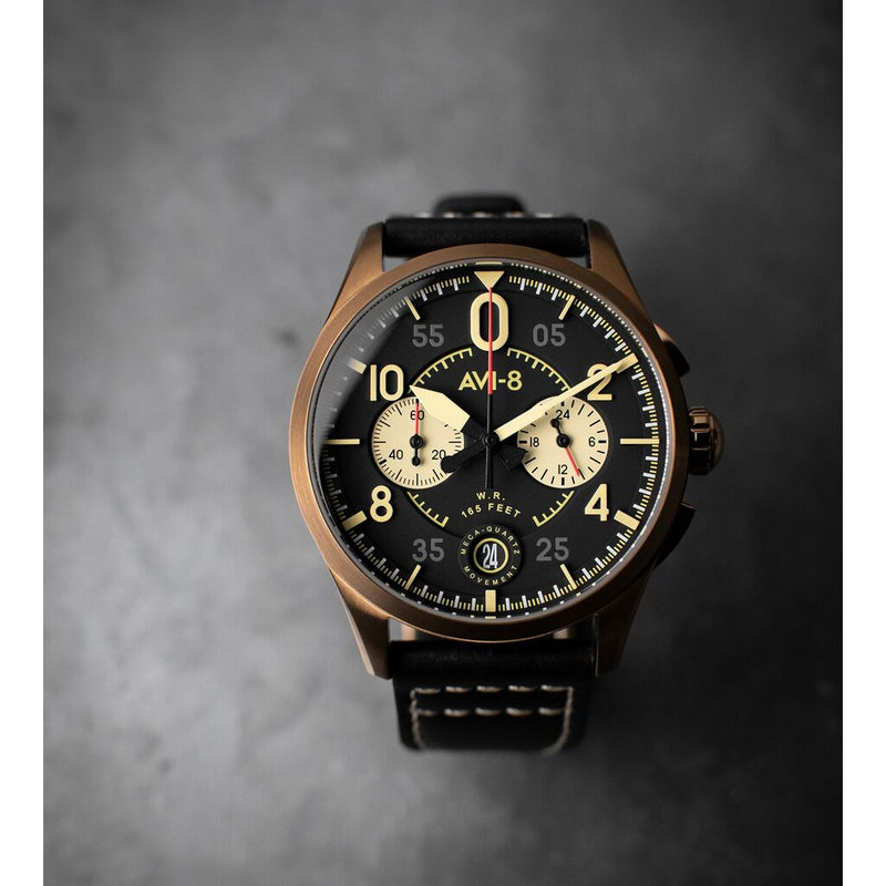 AVI-8 Spitfire Lock Chronograph Watch | Void Black
