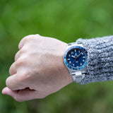 BOLDR GMT Maasai Mara Automatic Men's Wrist Watch | Matt Blue California Dial