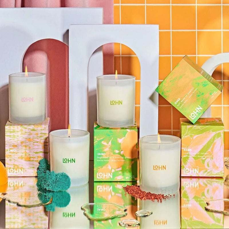 Lohn Mini Candle | Lato | Notes of Lemon, Bergamont, and Hibiscus | 3 oz