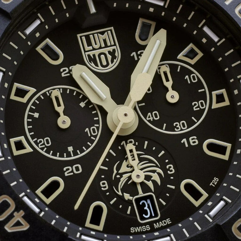 Luminox Navy SEAL Foundation Military Watch, 45 mm | Black | Sand | 20ATM