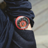 The Electricianz The Red Alert-Edition Men Watch | 46-47mm | Red and Black Dial