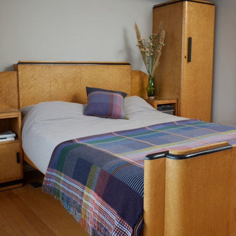 Wallace Sewell Calvert Lambswool Pinstripe Throw | Small