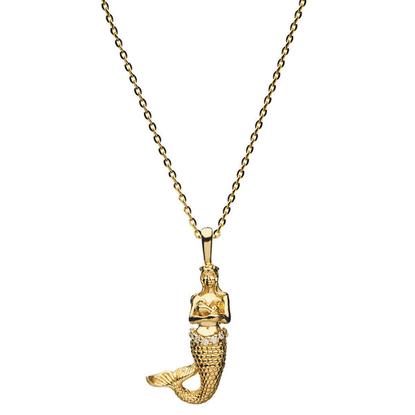Awe Inspired Mermaid Charm Necklace | Standard Cable Chain