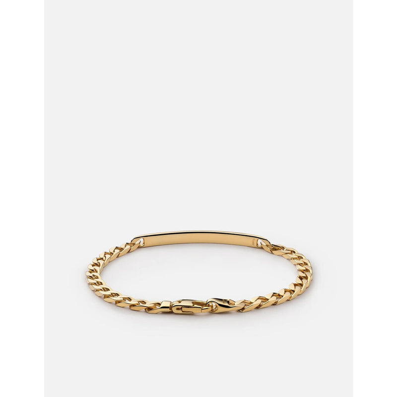 Miansai Mens 4mm Id Chain Bracelet | Polished Gold