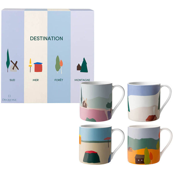 Degrenne Destination 4 Mugs Gift Box