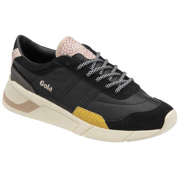 Gola Women's Eclipse Trident Snake Trainers Sneakers | Black/Sun/Pink