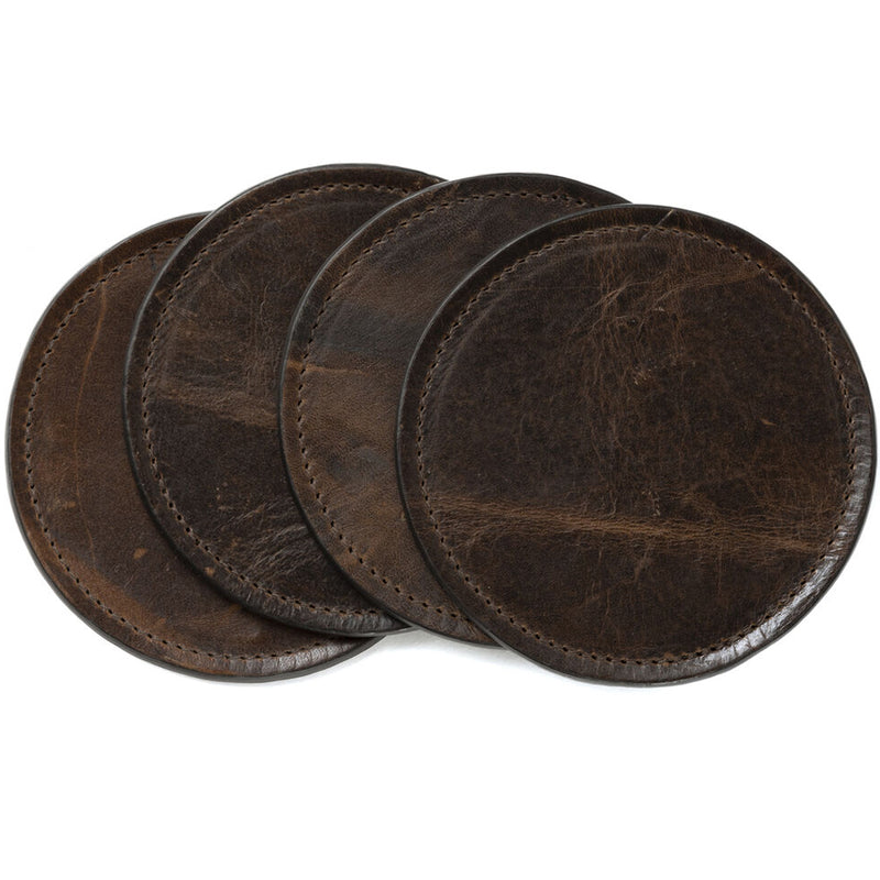 Moore & Giles Leather Wrapped Coaster