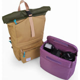 Hellolulu Polar Camera Rolltop Backpack | Khaki/Green HLL-30022-KGR