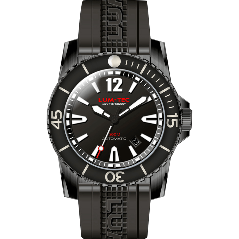 Lum-Tec 300M-2 Watch | Black PVD Strap