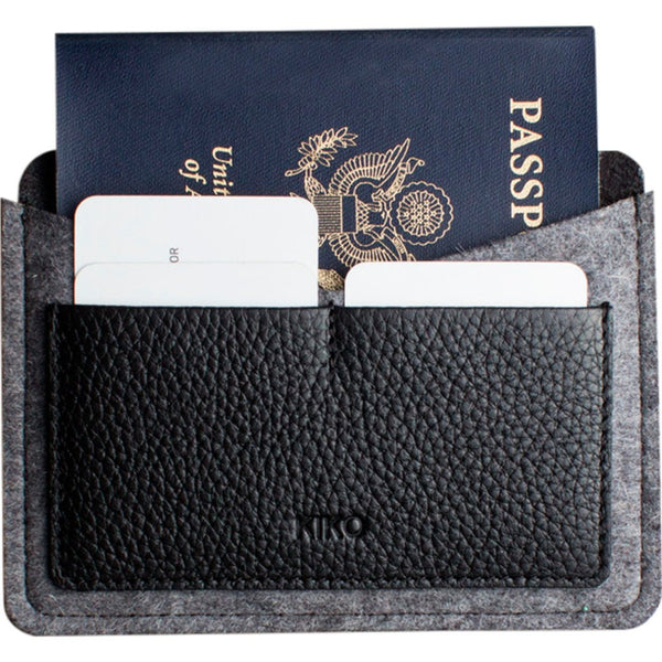 Kiko Leather Passport Holder | Black 302