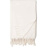Zestt Herringbone Organic Cotton Throw | White- 30210