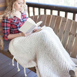 Zestt Comfy Knit Organic Cotton Throw | White