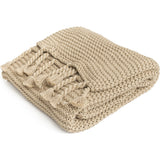 Zestt Comfy Knit Organic Cotton Throw | Pebble