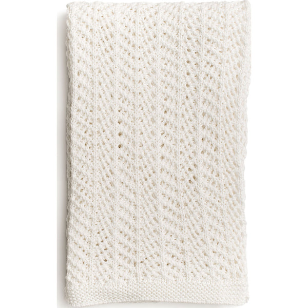 Zestt Boho Organic Knit Throw | White