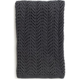 Zestt Boho Knit Organic Throw | Dark Grey