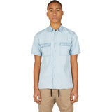Zanerobe Denim Men's Short Sleeve Shirt | White Wash