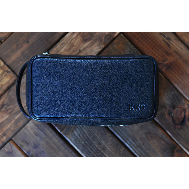 Kiko Leather Dopp Kit | Black 307