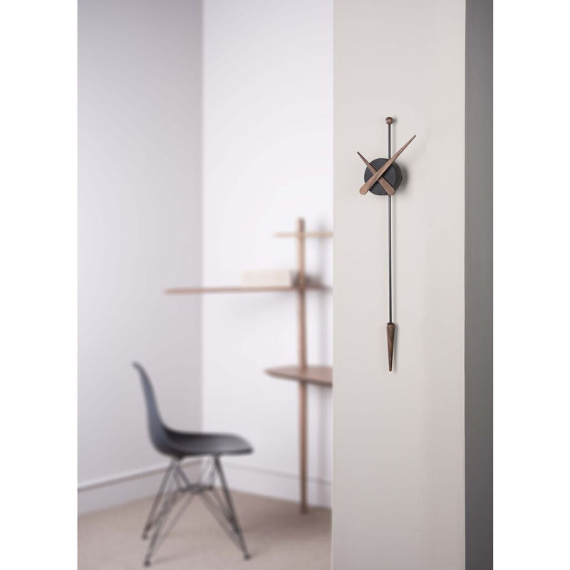 Nomon Punta Wall Clock | Oak finish/Glassfibre/Polystyrene