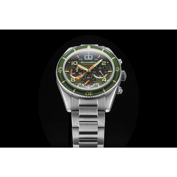 Spinnaker Fleuss Chrono SP-5085-22 Quartz Watch | Green Steel