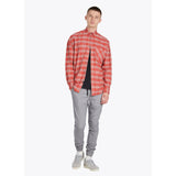 Zanerobe Rugger Long Sleeve Flannel Shirt | Red/Gray
