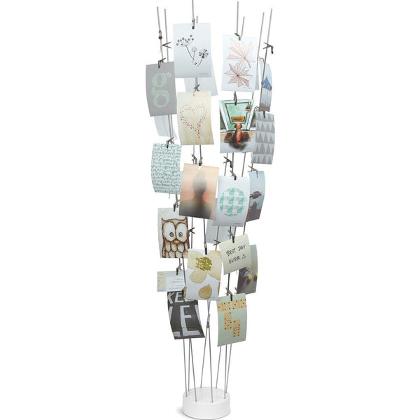 Umbra Fotofan Freestand Photo Display | Chrome/White 315501-153