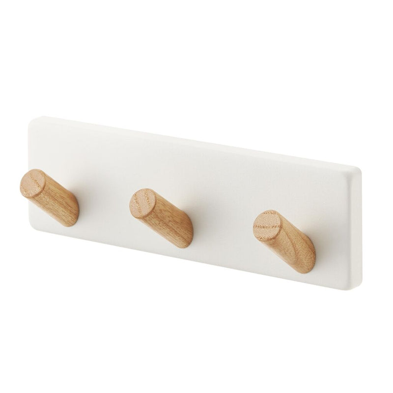 Yamazaki Tosca Magnet Wooden Peg Rack | White