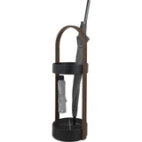 Umbra Hub Umbrella Stand | Black/Walnut 320240-048