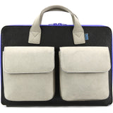 M.R.K.T. Frank Laptop Briefcase | Black/Stone Grey 325502D