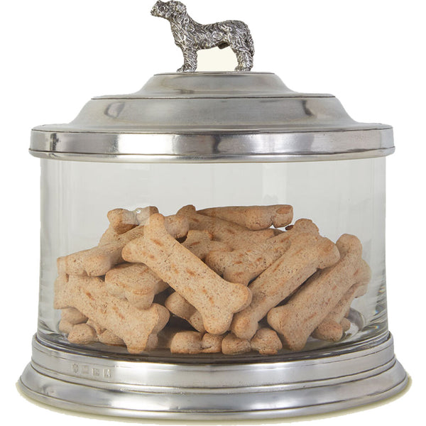 Match Glass Cookie Jar with Dog Finial