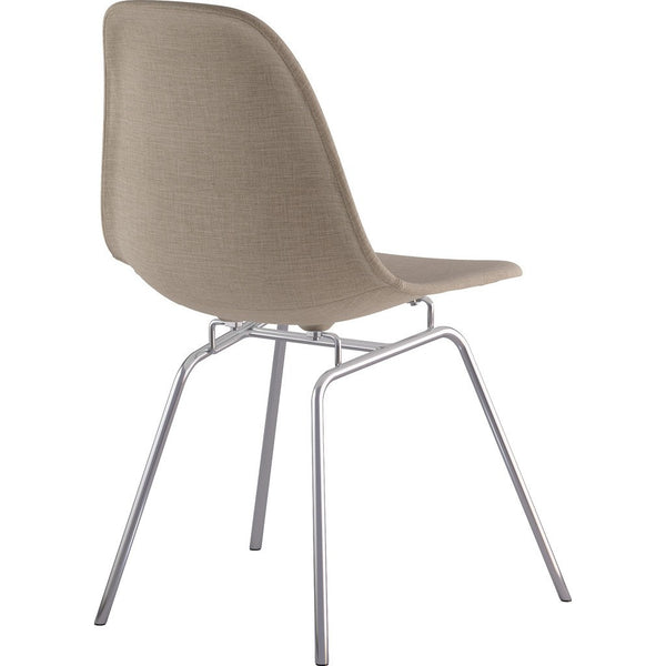 NyeKoncept Mid Century Classroom Side Chair | Light Sand/Nickel 331001CL1