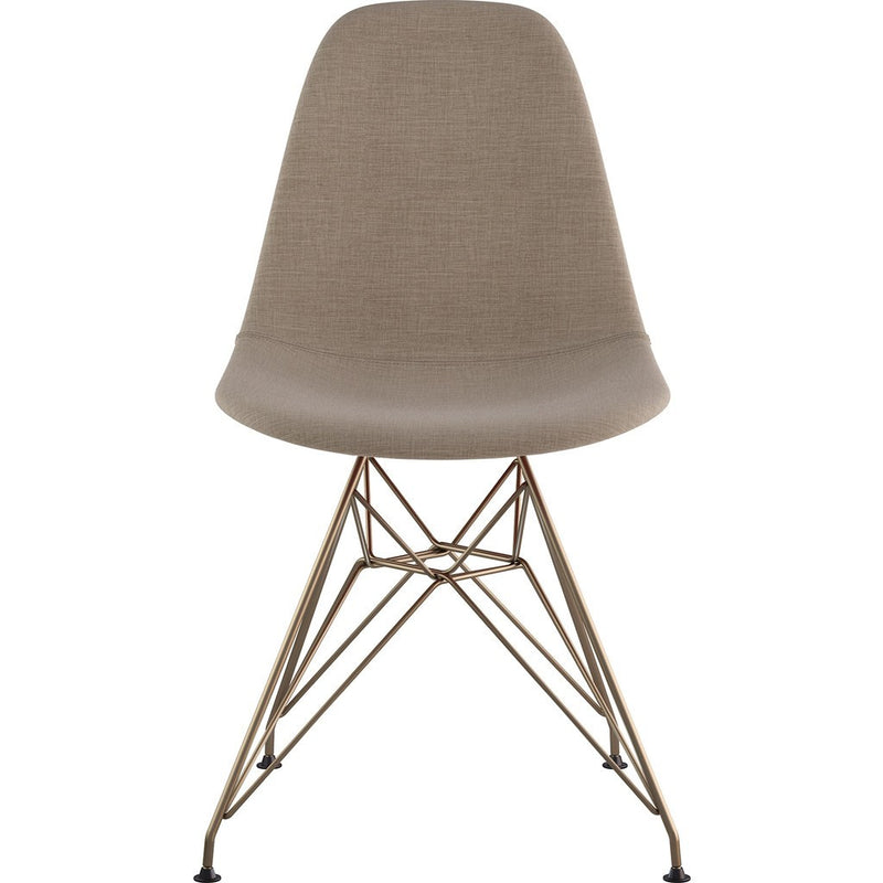 NyeKoncept Mid Century Eiffel Side Chair | Light Sand/Brass 331001EM2