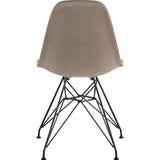 NyeKoncept Mid Century Eiffel Side Chair | Light Sand/Gunmetal 331001EM3