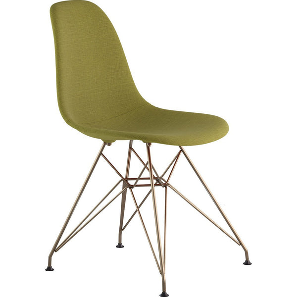 NyeKoncept Mid Century Eiffel Side Chair | Avocado Green/Brass 331002EM2
