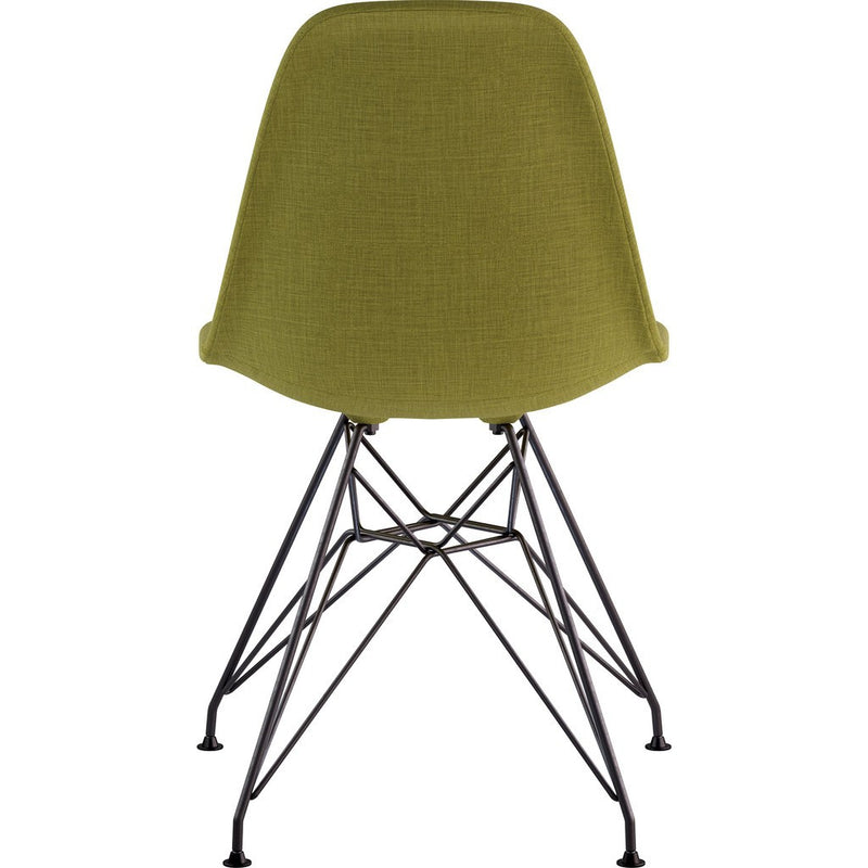 NyeKoncept Mid Century Eiffel Side Chair | Avocado Green/Gunmetal 331002EM3
