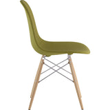 NyeKoncept Mid Century Dowel Side Chair | Avocado Green/Nickel 331002EW1