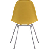 NyeKoncept Mid Century Classroom Side Chair | Papaya Yellow/Nickel 331003CL1